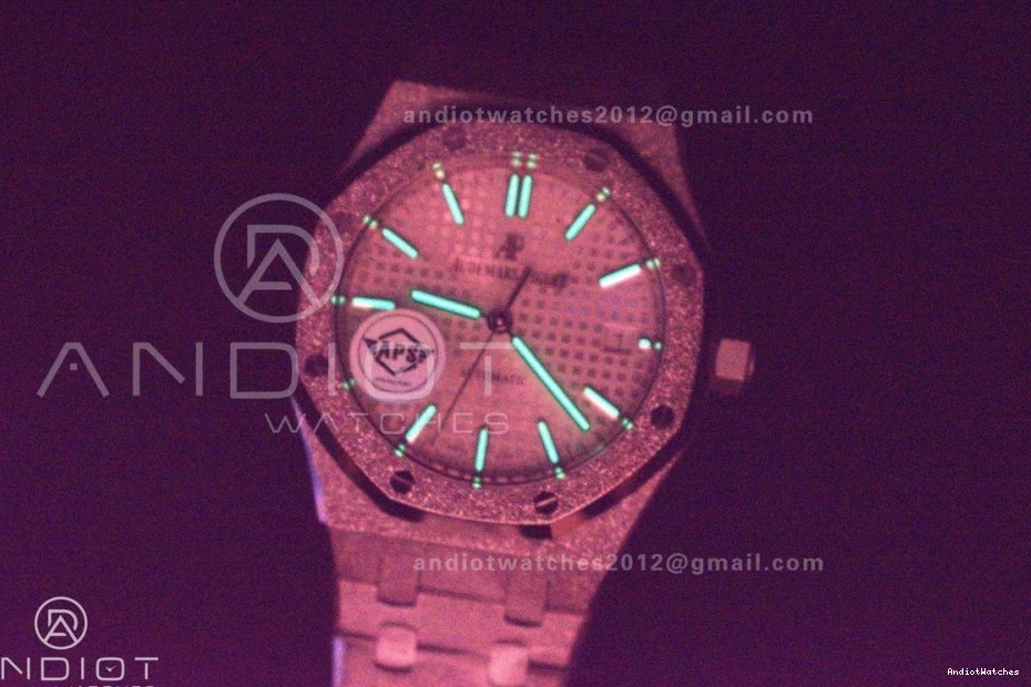 Oak Affordable 1:1 Textured 1033 15454 SS Frosted Super White SA3120 Bracelet Dial SS Edition APSF Royal Best Clone 37mm On 0713